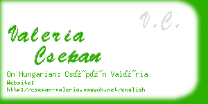 valeria csepan business card